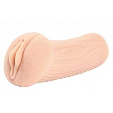 Реалистичный мастурбатор-вагина телесного цвета Elegance с двойным слоем материала 
Мягкий мини-мастурбатор, более чем реальное женское влагалище.