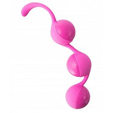 Розовые тройные вагинальные шарики из силикона DELISH BALLS 
Розовые тройные вагинальные шарики из силикона. Со смещённым центром тяжести.