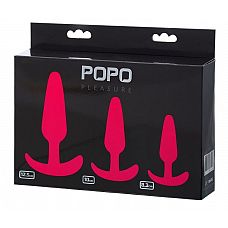 Набор из 3 розовых анальных втулок POPO Pleasure 
Это набор идеален для тех, кто только приобщается к радостям анальных игр.