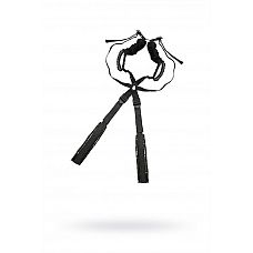 Чёрный бондажный комплект Romfun Sex Harness Bondage на сбруе 
Этот бондажный комплект предназначен для надежной и прочной фиксации секс-позиций.