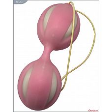 Розовые вагинальные шарики для тренировки интимных мышц 
Два вагинальных шарика для тренировки  мышц влагалища на гибкой сцепке.