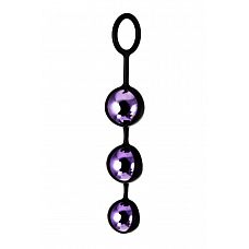 Фиолетово-черные тройные вагинальные шарики TOYFA A-toys 
Вагинальные  шарики A-Toys со смещенным центром тяжести выполнены из нетоксичного и гипоаллергенного  силикона и ABS пластика высокого качества.