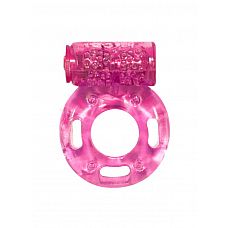 Розовое эрекционное кольцо с вибрацией Rings Axle-pin 
Эрекционное кольцо с вибрацией из серии Rings подходит для стимуляции обоих партнеров.
