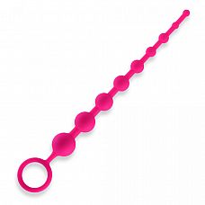 Розовая анальная цепочка из 9 шариков - 30 см. 
Самый лучший мягкий и упругий материал для анальных игрушек - силикон.