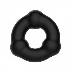 Черное эрекционное кольцо с 3 шариками 
Черное эрекционное кольцо с 3 шариками.
