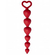 Бордовая анальная цепочка Heart Ray - 17,5 см. 
Анальная цепочка Heart Ray   это новая вершина удовольствия.