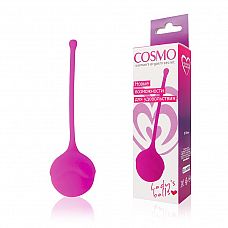 Розовый вагинальный шарик Cosmo 
Данный вагинальный шарик относится к изделиям со смещенным центром тяжести (т.