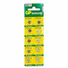 Батарейки  GP LR41 10 шт 
Алкалиновые батарейки GP типа LR41 в форме таблеток.