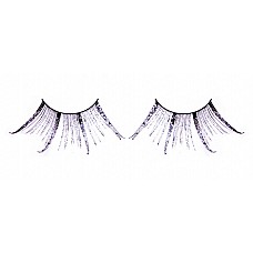 Ресницы чёрные-фиолетовые  перья 
Ослепительные ресницы из мягких высококачественных перьев ручной обработки, выполненные в черном и лиловом цветах, веерообразные.