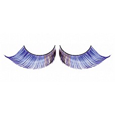 Ресницы светло-синие  перья 
Элегантные длинные и густые ресницы из мягких высококачественных перьев ручной обработки, выполненные в лиловом и синем цветах, подкрученные по краям.