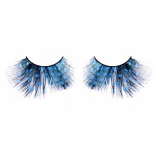 Ресницы голубые  перья 
Прекрасные и длинные ресницы из мягких высококачественных перьев ручной обработки синего изысканного цвета с рисунком в крапинку.