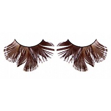 Ресницы коричневые  перья 
Стильные и экстравагантные ресницы из мягких высококачественных перьев ручной обработки коричневого цвета с невероятно нежными перышками.