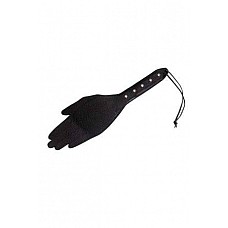 Хлопалка-ладонь черная 
Девайс в виде кожаной пластины в форме ладони с жёсткой рукоятью.