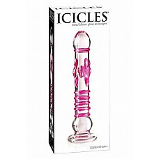 Анальный стимулятор ICICLES № 6 из стекла 
Фаллоимитатор стеклянный ICICLES № 6, цвет прозрачный с розовым.