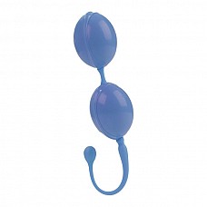 Голубые каплевидные вагинальные шарики LAMOUR 
Голубые каплевидные шарики для тренировки интимных мышц девушками. Овальные шарики выполнены из гладкого пластика, ниточка из гипоаллергенного силикона. Диаметр каждого шарика 3 см, вес двух шариков 69 граммов.