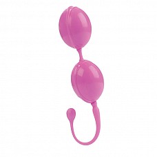 Розовые каплевидные вагинальные шарики LAMOUR 
Розовые каплевидные шарики для тренировки интимных мышц девушками. Овальные шарики выполнены из гладкого пластика, ниточка из гипоаллергенного силикона. Диаметр каждого шарика 3 см, вес двух шариков 69 граммов.
