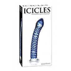 Анальный стимулятор ICICLES № 29 из стекла 
Фаллоимитатор стеклянный ICICLES № 29, цвет прозрачный с синим.