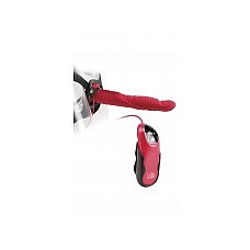    Vibrating 8" Dildo Red 
