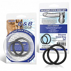        SILICONE COCK RING SET BLM4005-BLK 
       .