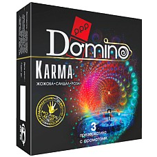 Презервативы Domino Karma №3 
DOMINO-это универсальный презерватив, обладающий такими качествами, как высокая эластичность, прочность и максимальная безопасность при использовании.