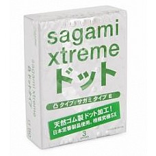 Презервативы Sagami №3 Xtreme Dotts 0,02 
Упаковка - 3 латексных облегающих презерватива с точечной текстурой.