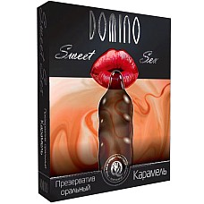 Презервативы Domino Sweet Sex Карамель 
Презервативы DOMINO Sweet sex разработаны специально для орального секса! Обладает высокой эластичностью, прочностью и неповторимым вкусовым ароматом, что делает его использование максимально безопасным и приятным.