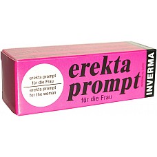 Крем Erekta Prompt для нее 
Erekta Prompt - возбуждающий крем для женщин. Усиливает клиторальную и влагалищную чувствительность, соответственно усиливая эффект оргазма.
