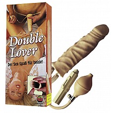 Страпон телесного цвета с вибратором и помпой Double Lover 
Сексуальное удовольствие для НЕЕ и ЕГО! Прекрасное устройство, чтобы увеличить пенис на 6 см.