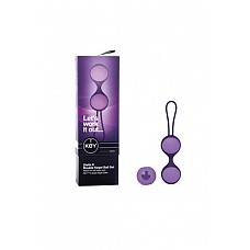 Вагинальные шарики дуэт STELLA II со сменным грузом фиолетовые 
Вагинальные шарики дуэт STELLA II – набор из 3 вагинальных шариков весом 30 г и 2 шарика по 40 г, силиконового двойного держателя, который обеспечивает плотное и безопасное крепление шариков.