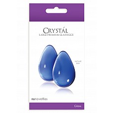  CRYSTAL LARGE GLASS EGGS BLUE NSN-0703-27 
   ,    100%     .