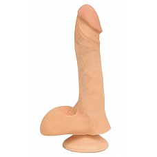 <strong>Реалистичный фаллоимитатор из киберскин</strong> <br />
Уж кто-кто, а этот «мужчина» всегда жаждет погружения в ваше лоно. Напряжённый, упругий, очень приятный на ощупь, он готов заполнять вас собой где угодно - в спальне, на кухонном столе, в душе…<br><br>
Выбирайте место и позу, а после – просто закрепите фаллос присоской на ровной жёсткой поверхности. Насаживаясь на него снова и снова, вы поймёте, что без экстаза вам уже не остаться!
<div class="charTableblock"><div><span>Длина, см</span>: 18</div><div><span>Диаметр, см</span>: 4</div><div><span>Материал</span>: TPE / TPR</div><div><span>Цвет</span>: телесный</div><div><span>Особенности</span>: на присоске; с мошонкой</div><div><span>Длина, см</span>: 17-20</div><div><span>Диаметр, см</span>: 4</div><div><span>Производитель</span>: Topco Sales, США</div></div> Реалистичный фаллоимитатор из киберскин
Уж кто-кто, а этот «мужчина» всегда жаждет погружения в ваше лоно. Напряжённый, упругий, очень приятный на ощупь, он готов заполнять вас собой где угодно - в спальне, на кухонном столе, в душе…<br><br>
Выбирайте место и позу, а после – просто закрепите фаллос присоской на ровной жёсткой поверхности. Насаживаясь на него снова и снова, вы поймёте, что без экстаза вам уже не остаться!