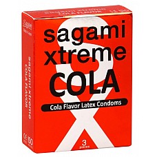 Презервативы Sagami Xtreme COLA (3 шт.) 
Привнести новую нотку в привычную мелодию экстаза – проще, чем вам кажется. И нужно лишь одно – надеть Sagami Xtreme COLA. <br><br>
Тонкие гладкие презервативы с дразнящим ароматом Колы  сделают близость защищённой и более сладкой! Sagami Xtreme COLA – кто на новенькое?
