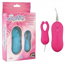 Розовый вибростимулятор с усиками Angel Baby NIpple&Cock clips  
Вибростимулятор необычной формы с усиками - для крепления на основание пениса или на сосок. 10 режимов пульсации и вибрации.