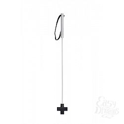 -       Leather Cross Tipped Metal Crop 