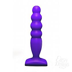  Фиолетовый анальный стимулятор Large Bubble Plug - 14,5 см.