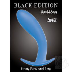 "Lola Toys Back Door Collection Black Edition"   Strong Force Anal Plug Blue 4215-03Lola