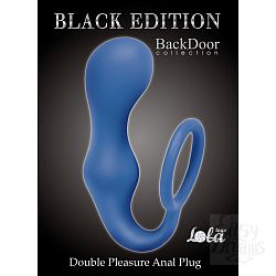 "Lola Toys Back Door Collection Black Edition"      Double Pleasure Anal Plug Blue  4217-03Lola
