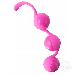  Розовые тройные вагинальные шарики из силикона DELISH BALLS