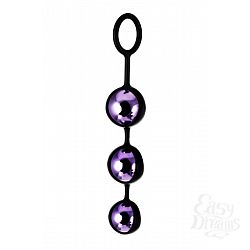  Фиолетово-черные тройные вагинальные шарики TOYFA A-toys