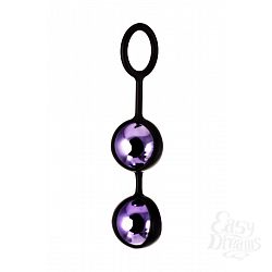  Фиолетово-чёрные вагинальные шарики TOYFA A-toys