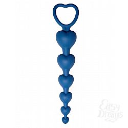  Синяя анальная цепочка Love Beam - 19 см.