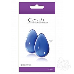 Scala Selection,   CRYSTAL LARGE GLASS EGGS BLUE NSN-0703-27