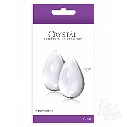Scala Selection,   CRYSTAL LARGE GLASS EGGS CLEAR NSN-0703-21