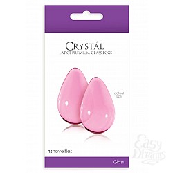 Scala Selection,   CRYSTAL LARGE GLASS EGGS PINK NSN-0703-24