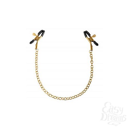  1:  ׸      Gold Chain Nipple Clamps