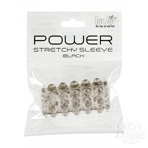  2  Toy Joy Power Stretchy Sleeve Black   - 