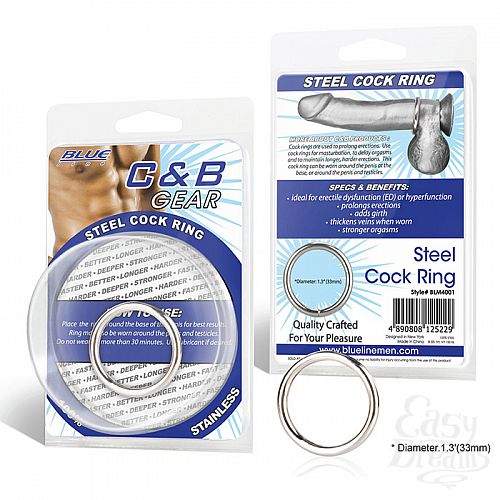  1:     STEEL COCK RING - 3.5 .
