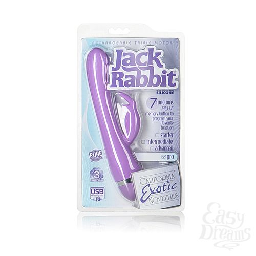  1: California Exotic Novelties   ReCNargeable Triple Motor Jack Rabbit - Purple (NEW) 