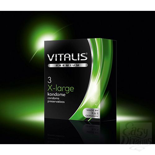 Фотография 1:  Презервативы увеличенного Размера VITALIS premium №3 X-Large - 3 шт.