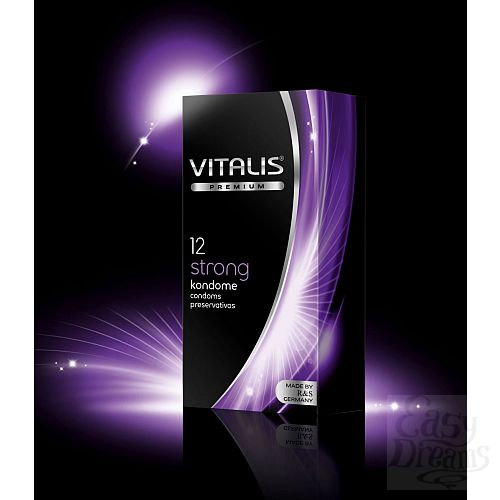 Фотография 1:  Презервативы с утолщённой стенкой VITALIS premium №12 Strong - 12 шт.